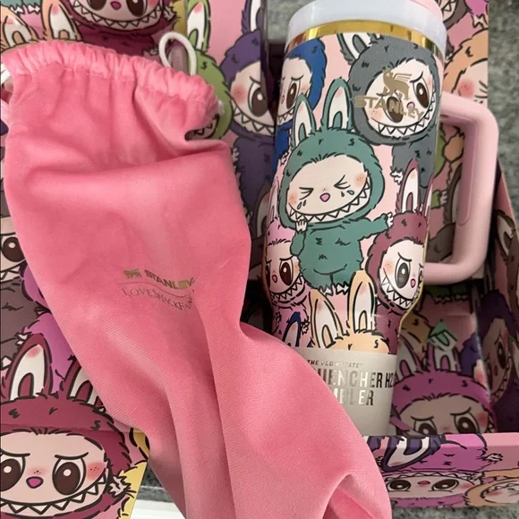 ⭐️Limited Edition⭐️Stanley Pick 1! LoveShackFancy x The Monsters or Pink Stripe - Picture 3 of 6